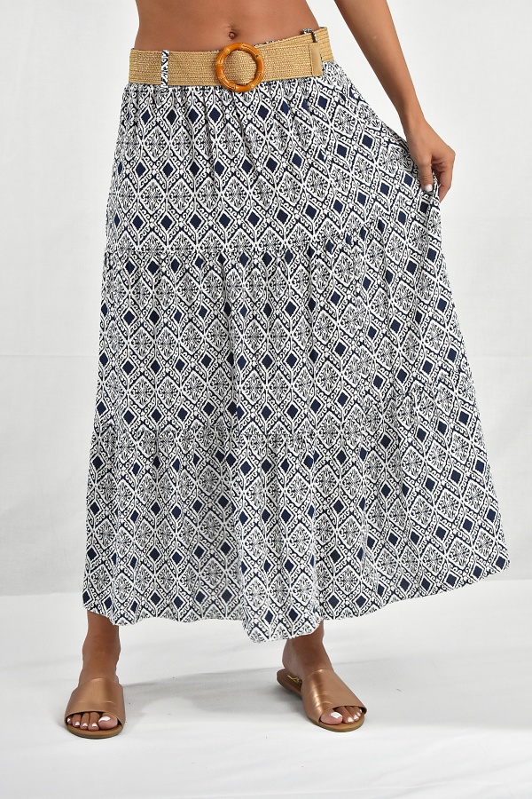 FemaleHopes  ΦΟΥΣΤΑ MAXI ΜΕ ΔΙΑΚΟΣΜΗΤΙΚΗ ΖΩΝΗ