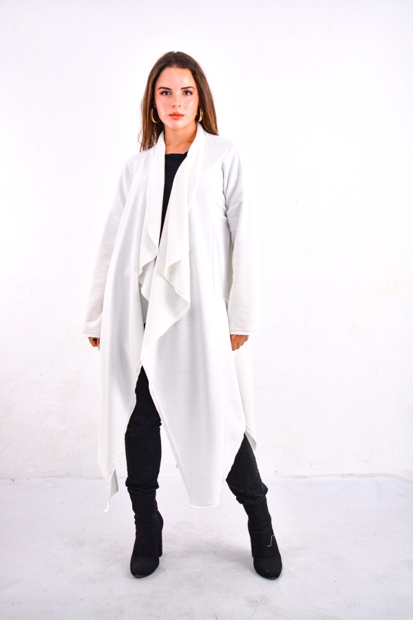 FemaleHopes  Φούτερ Oversized Ζακέτα με Τσέπες Φιλέτο